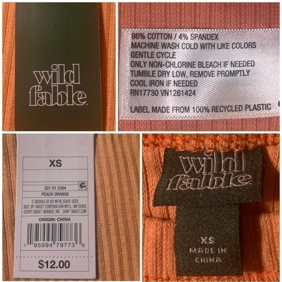 NWT 3pc Bundle WILD FABLE Hoodie Top Sweatshirt Pink Orange Green Junior XS NEW - Picture 8 of 16